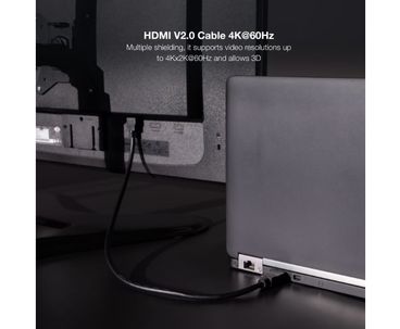 CABLE HDMI V2.0 4k 0.5M NEGRO NANOCABLE