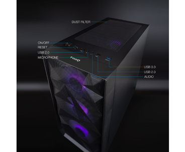 CAJA MINITORRE MICROATX SEIZURE NEGRO TOOQ