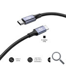 CABLE PLUS 100W USB-C/USB-C 1 M NEGRO SUBBLIM
