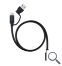 CABLE USB-C+USB-A/M - USB-C/M 1 M NANOCABLE
