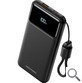 POWER BANK 10000mAh 22.5W + CABLE USB-C NEGRO VENTION