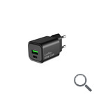 CARGADOR PARED/VIAJE 3.0 GaN USB-C/PD + USB-A 25W BLANCO COOLBOX